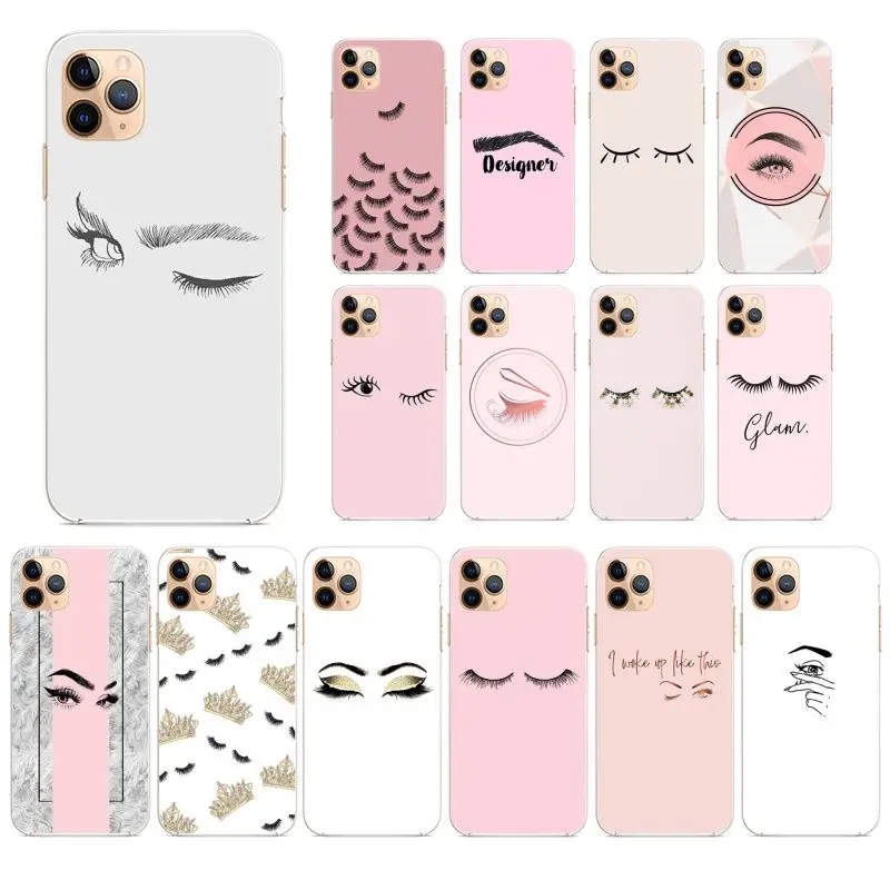 

Eyelash Makeup Lip Painted Phone Cover for iphone 13 SE 2020 11 pro XS MAX 8 7 6 6S Plus X 5 5S SE XR cover