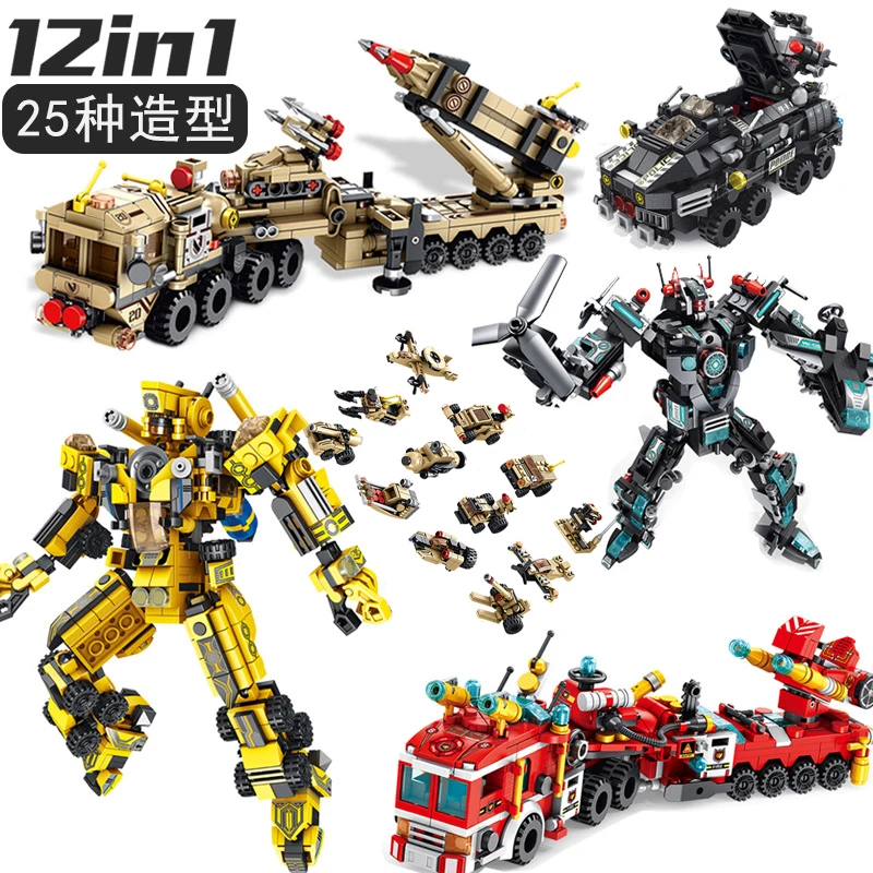 Наборы строительных блоков военные бронированные транспортные средства спецназ