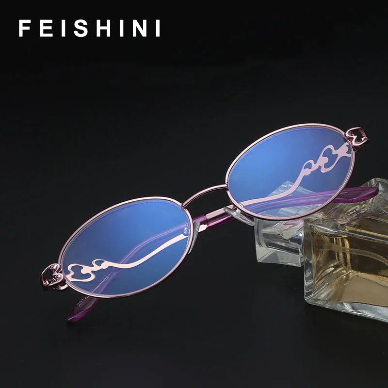Feishini анти Синие лучи тонированные линзы компьютерные очки для чтения женские из