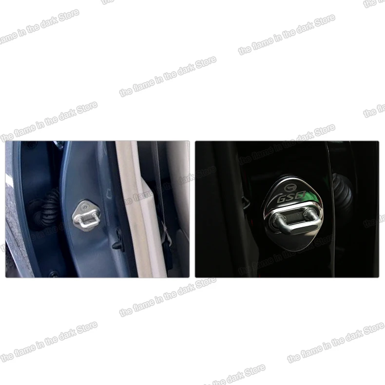 Lsrtw2017 нержавеющая сталь замок для двери автомобиля пряжка крышка Trumpchi Gs7 Gs8 2017 2018