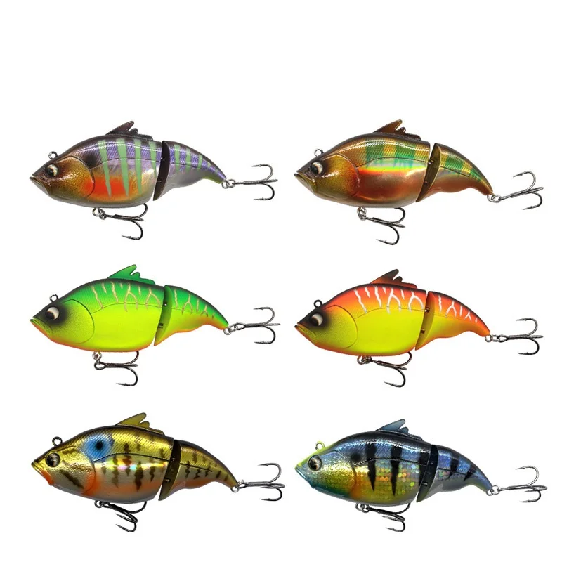 Vatalion Sinking VIB Fishing Lure 120mm/43g Crankbait Artificial Hard Bait Jointed Swimbait Vibration Wobblers Pike Bass Fishing