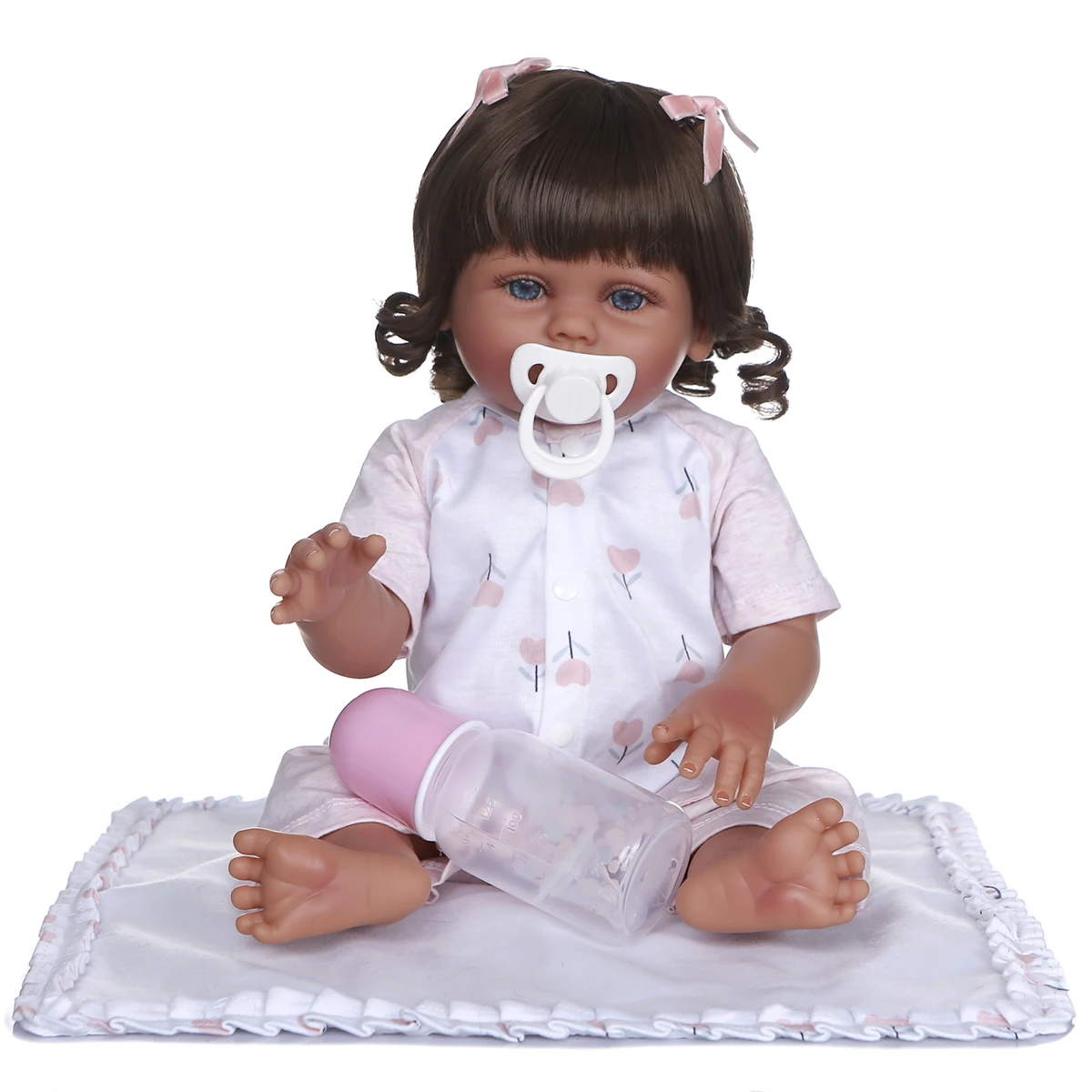 

Dropshipping Reborn Dolls Girl 47 cm Cloth Body Realistic Cute Toys Long Hair Newborn Bebe Doll For Kids Birthday Gift