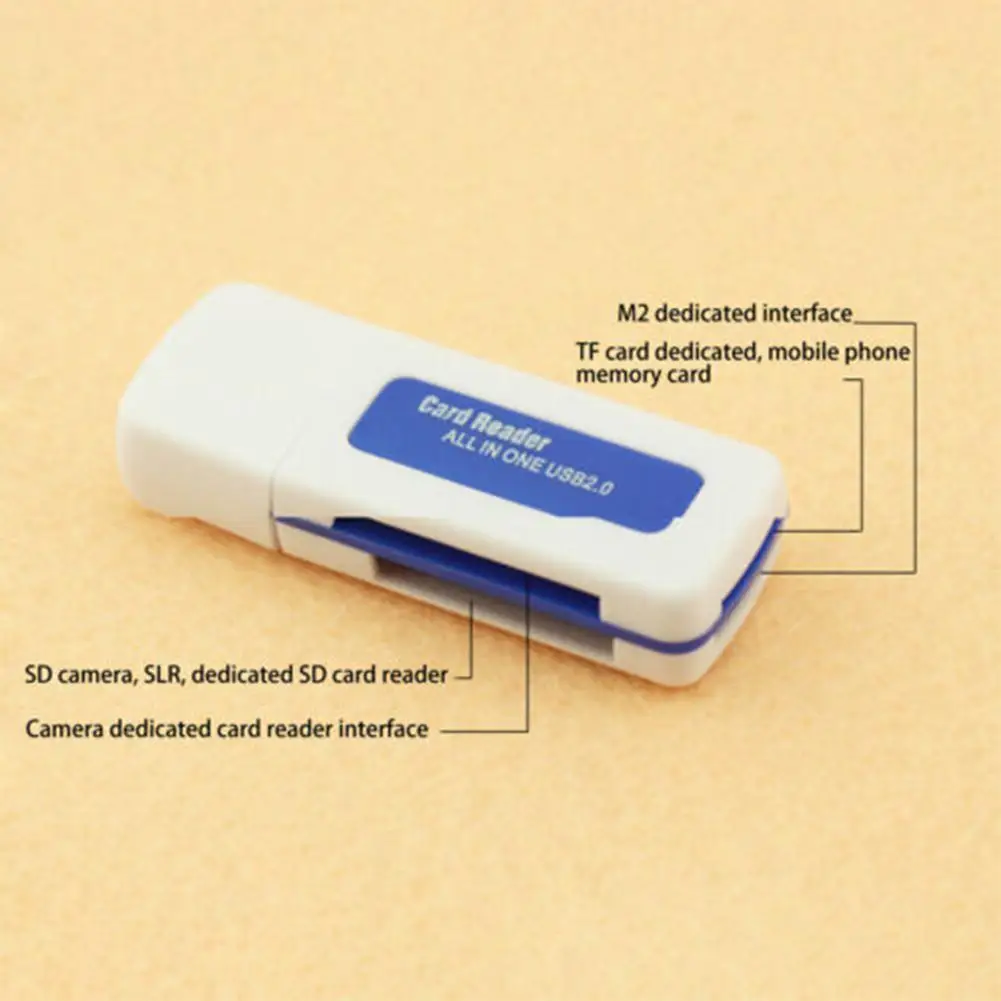 

Mini USB Slots Smart Card Reader SD/ TF MS M2 Multi Cardreader Laptop Memory PC For Computer N8E8