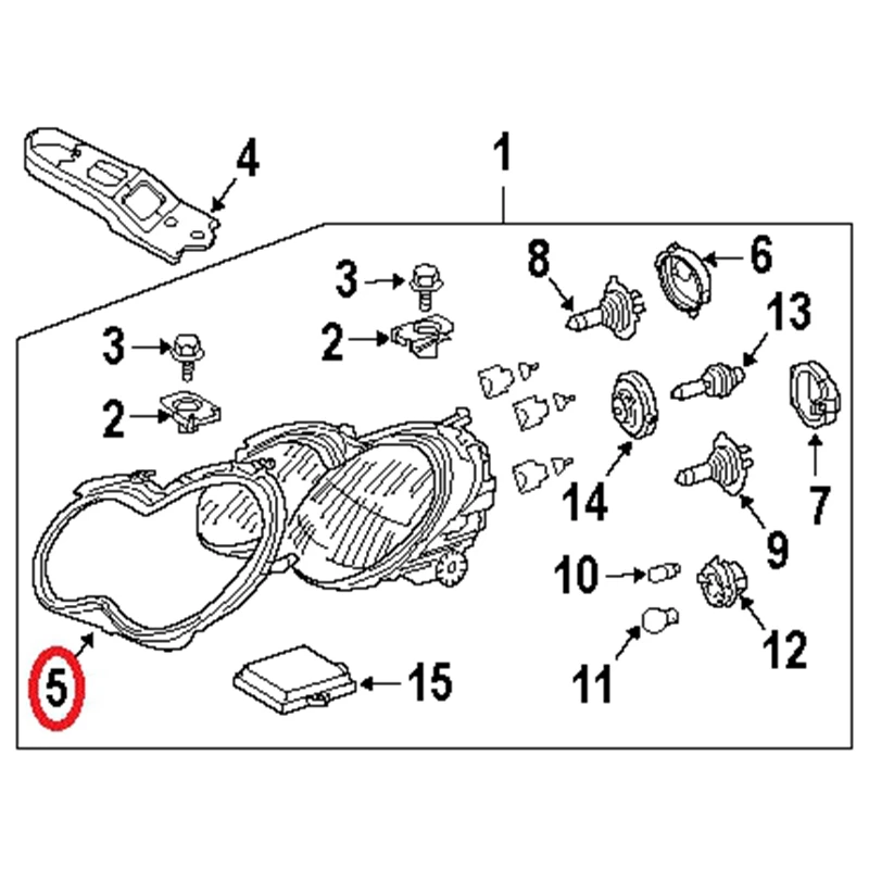 

for Mercedes MB CLK Class C209 2003-2009 Headlight Sealing Gasket Pair