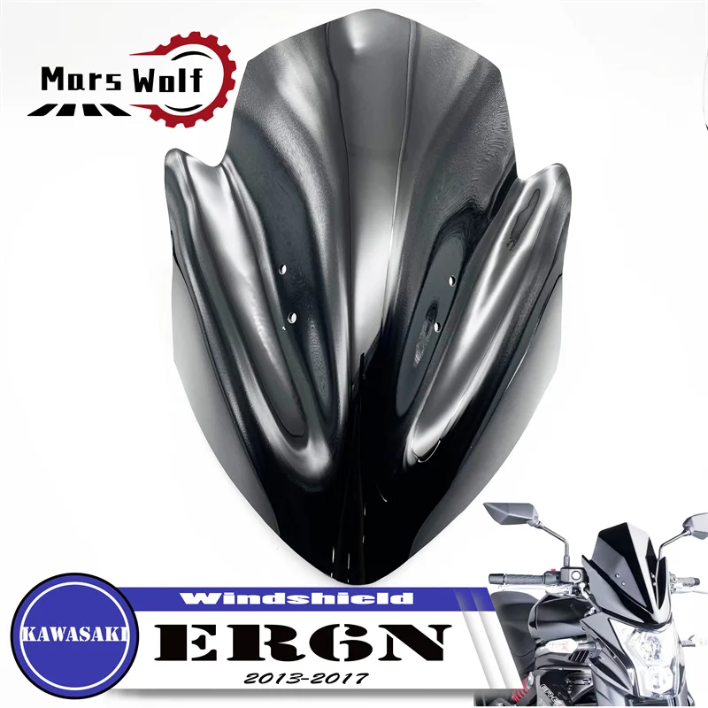 

Motorcycle Accessories Windshield Windproof WindScreen Deflectors Visor Viser For Kawasaki ER6N 2013 2014 2015 2016 2017 er-6