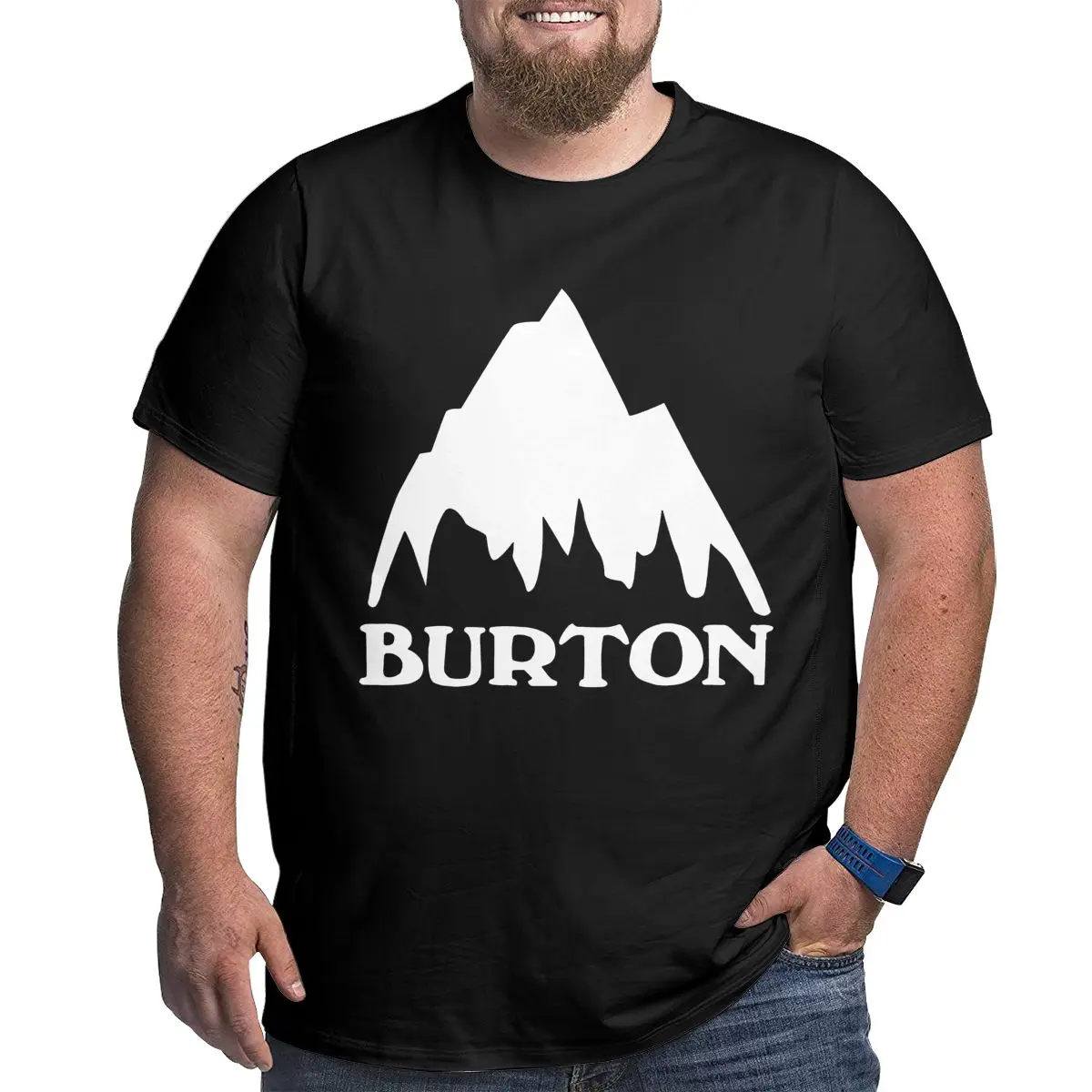 

Burton Snowboards Snow Mountain Sign Best Seller Oversized T Shirt Men's High Quality New Design Men T Shirts O-neck