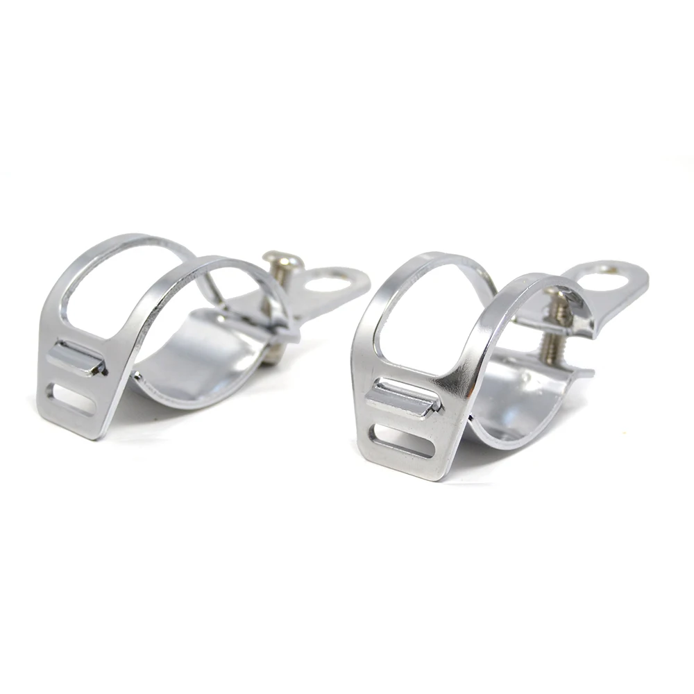 

Pair Universal Motorcycle Turn Signal Lamp Headlight Mount Bracket Black Metal Clamp Holder for 21-41mm Front Fork
