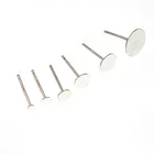 10 шт., шпильки для сережек-гвоздиков, 2 3 4 5 6 8 мм
