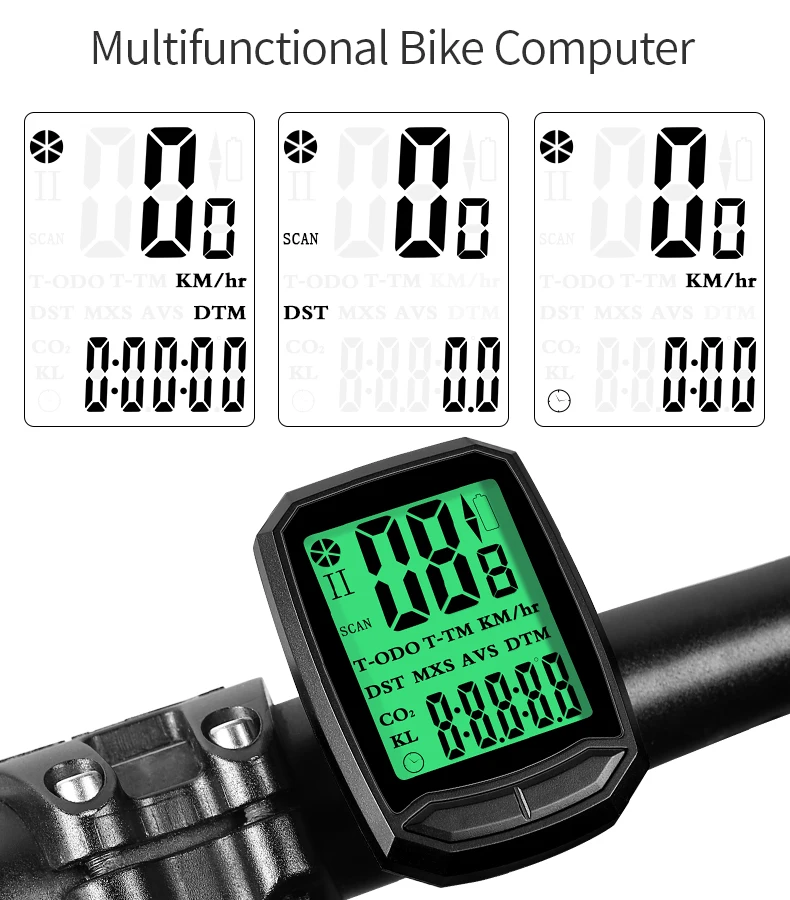 INBIKE, 2,8 дюймов, велосипедный беспроводной компьютер, непромокаемый, многофункциональный, для езды на велосипеде, одометр, велосипедный спидометр, секундомер, подсветка