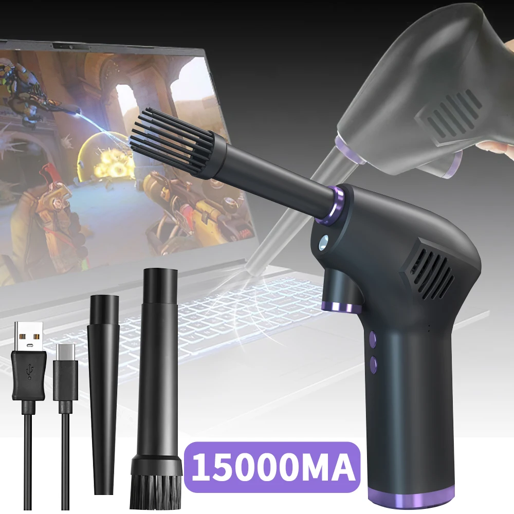 

Cordless Air Duster Car Vacuum Cleaner for Computer Laptop Rechargeable Compressed Wireless Air Blower Cleaning Tool For Car New