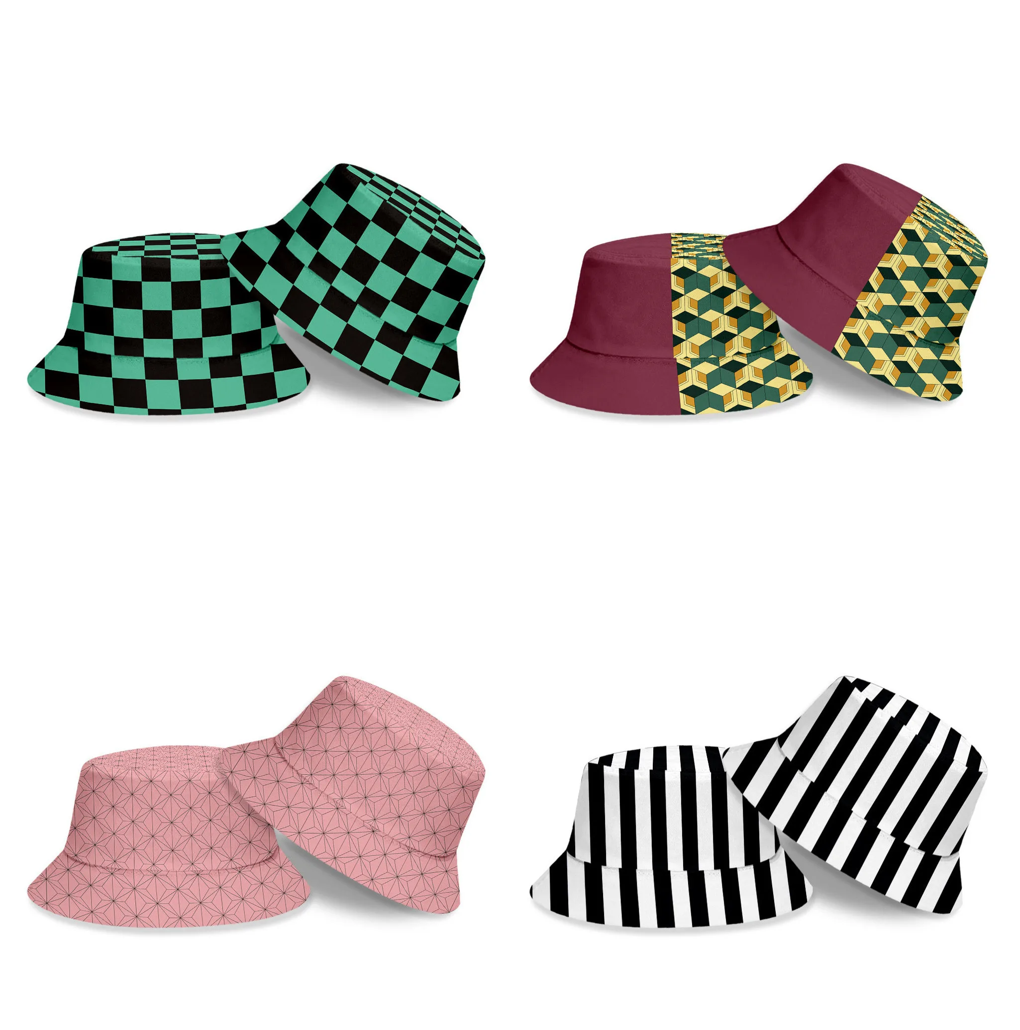 Anime Demon Slayer Kimetsu no Yaiba Cosplay Sunscreen Fisherman Hat Summer Outdoor Sun | Hats