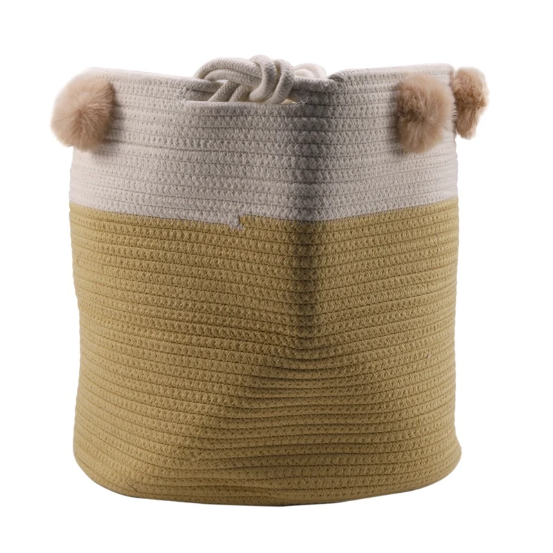 Плетеная корзина для белья скандинавский хлопок детская игрушка грязная одежда