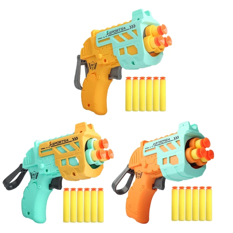 

Air Powered Toy Guns w/ Realistic Rotate Head Battle Game Blaster Toy Outdoor Playset EVA Bullets Long Range Boy’s Gift