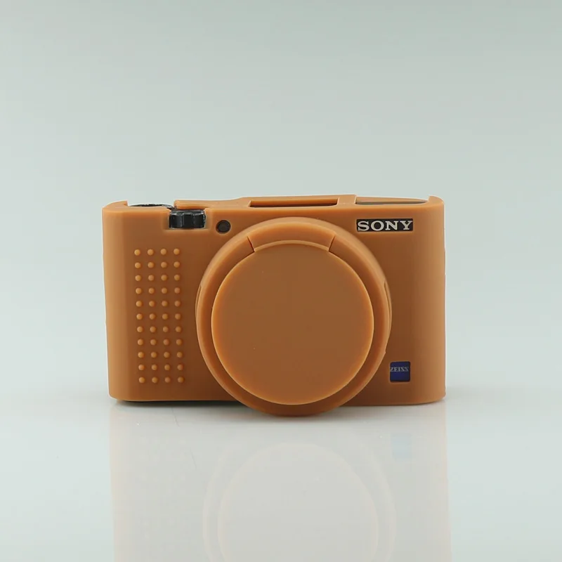 Brown Мягкий силиконовый чехол для камеры sony RX100 III RX100 IV RX100 V VI RX100 VII резиновый защитный чехол для корпуса сумка чехол для камеры - Цвет: Brown