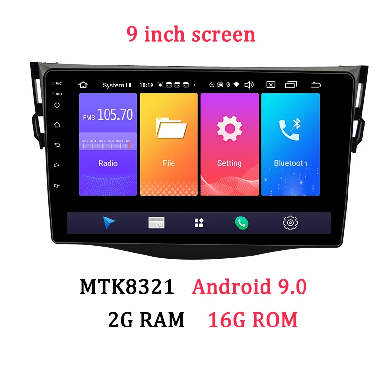 8321 2G 16G 9inch AUTOTOP 2 Din Android RAV4 автомобильный DVD мультимедиа RAV 4 Android 8,1 автомобильный dvd-плеер для Toyota RAV4 2007-2011 gps Радио Навигация - Цвет: 8321 2G 16G 9inch