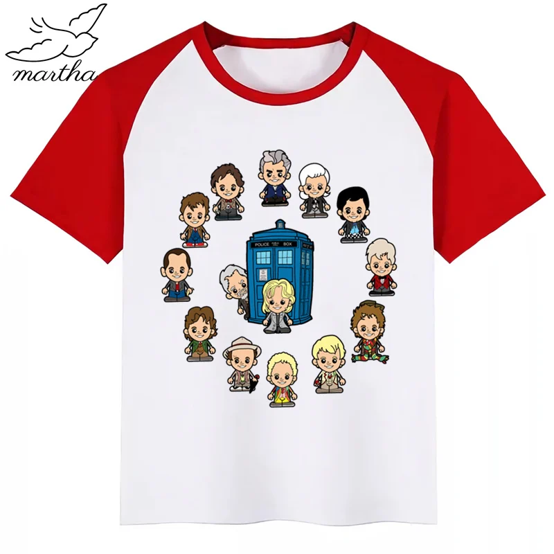 Новое поступление футболка для девочек с принтом Доктор Кто забавным Одежда