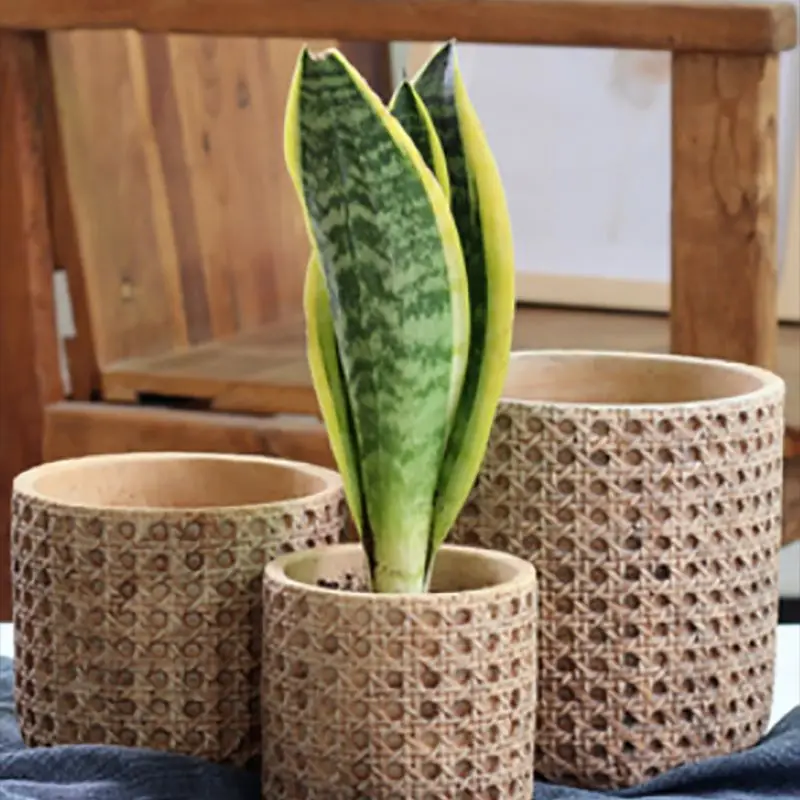 

Vase Living Room Decoration Home Decorations Accessories Vases Decor Wall Planter Woven Cement Nordic Flowerpot