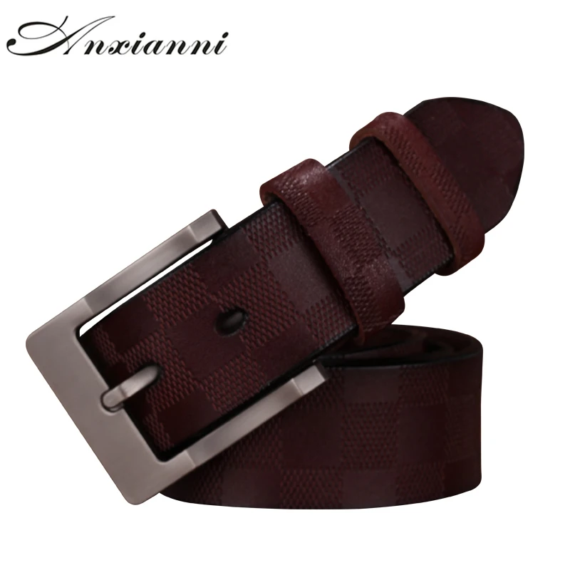 Men's Casual Leather Belt  Style for Jeans  Dress Leather Strap Belt fabric texture Belt Designer High Quality pin Buckles Male