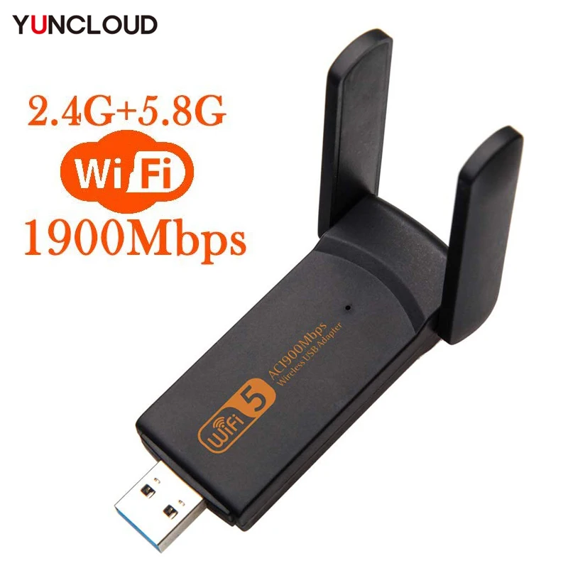 YUNCLOUD беспроводной USB Wifi адаптер 1900 Мбит/с Сетевая карта 1200 ПК ключ LAN Ethernet