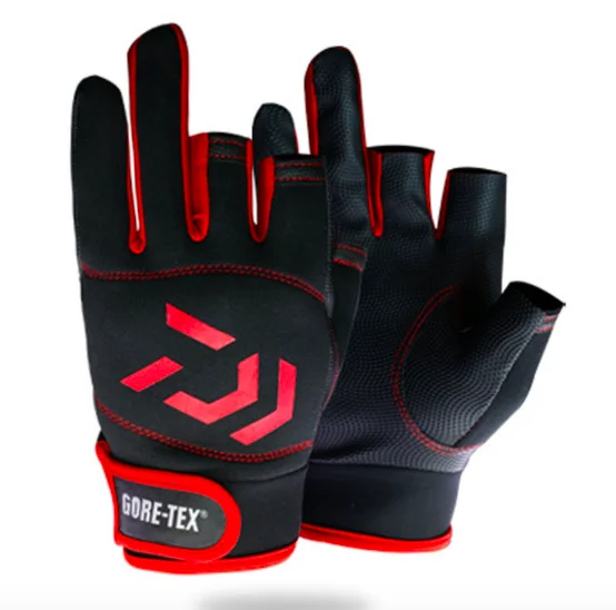 Высококачественные прочные уличные дышащие рыболовные перчатки 3 Пальцы Cut