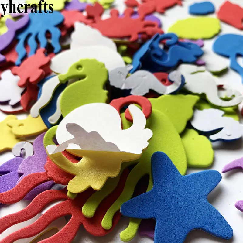 Pegatinas de espuma de animales de granja para ni&ntilde;os, kit de recortes, manualidades de guarder&iacute;a, art&iacute;culos de actividad, 1g por lote-2