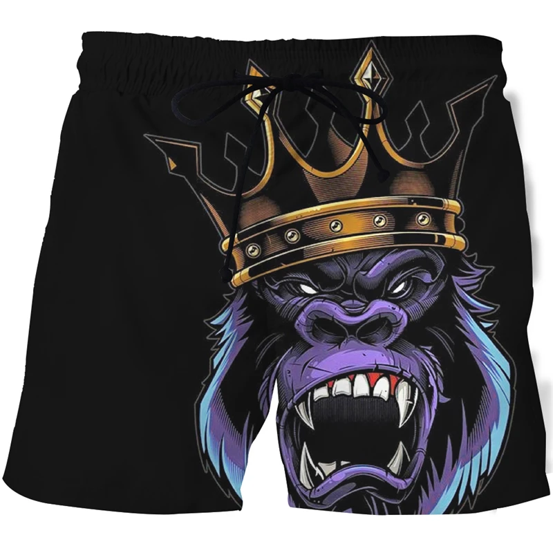 

Domineering Gorilla Graphic Shorts 3D printed shorts men summer beach shorts Men's swimsuit shorts In the factory casual shorts