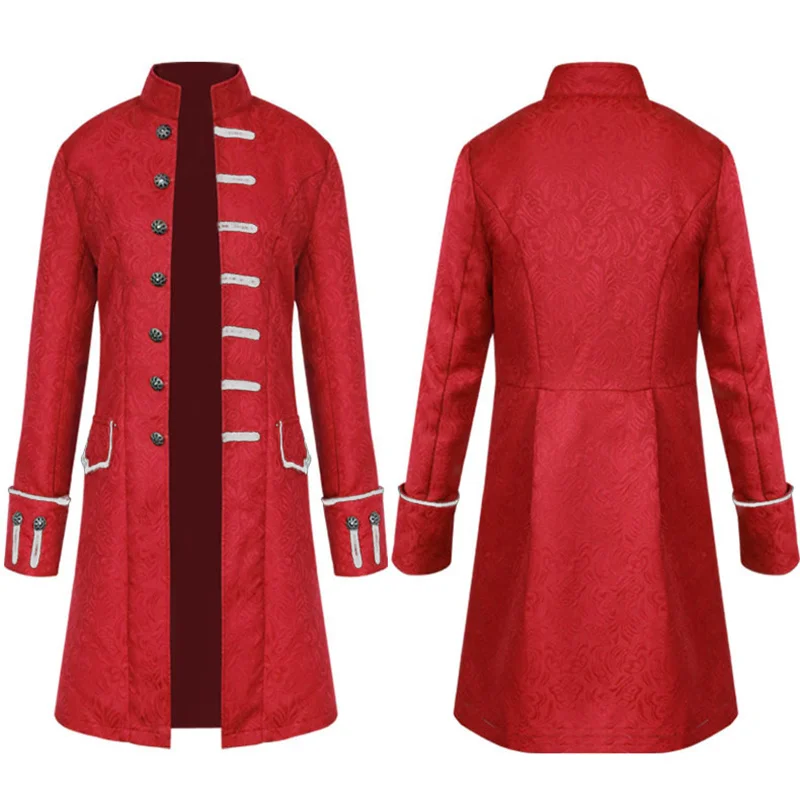 

Hot Sale Medieval Cosplay Anime Male Costume Leopold Gambeson Canvas Suede Turtleneck Jacket Fashion Outfit Coat Cosplay Costume