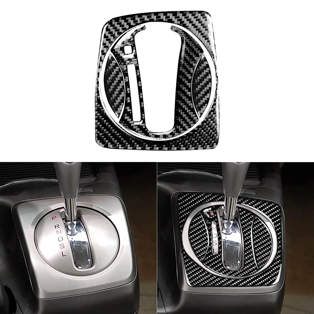 

4Pcs Left-hand Drive Car Sticker Shift Gear Panel Trim Car Stickers Carbon Fiber Gear for Civic Gen 8 2006-2011