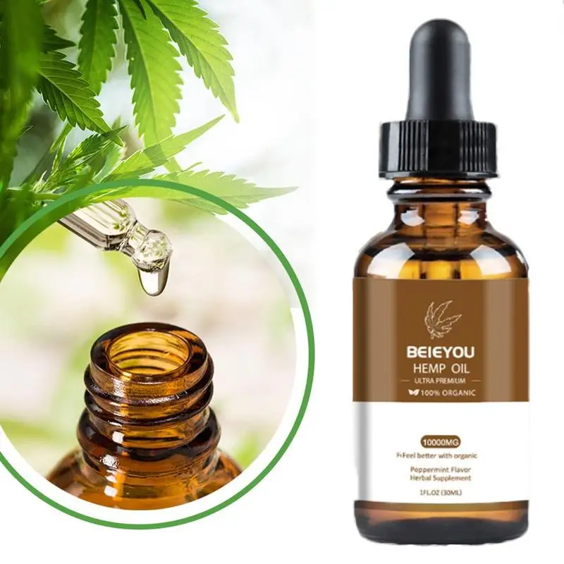 

CBD Organic 30ml Essential Oils 10000mg Hemp Essential Oil Hemp Seed Oil Herbal Drops Body Relieve Stress Skin Care Help Sleep