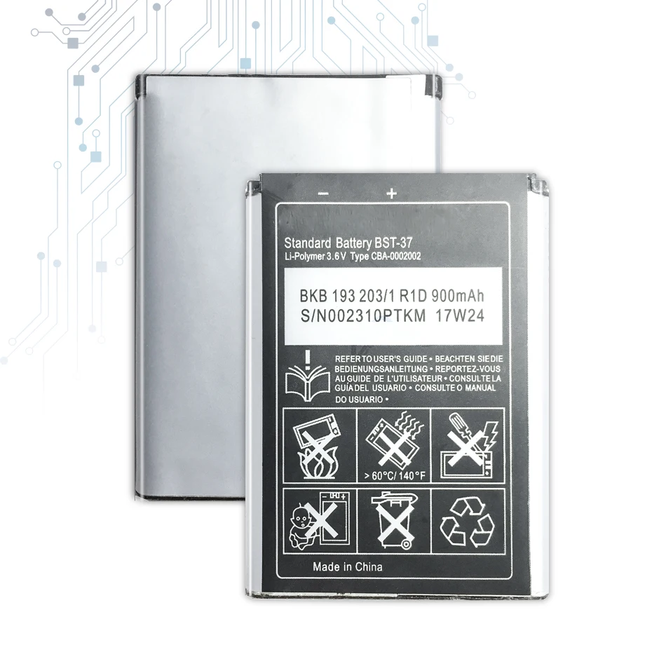 

BST-37 For Sony Ericsson K750 D750i W800i W810i K600 K610i K200i K220i W810C W700C W710C W550C J100i T280i V600 BST 37 battery