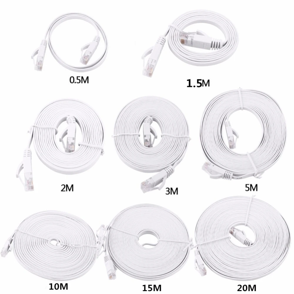 RJ45 CAT6 1000 Мбит/с CAT7 10 Гбит/с плоский UTP LAN-кабель для Гигабитного Ethernet-кабеля сетевой