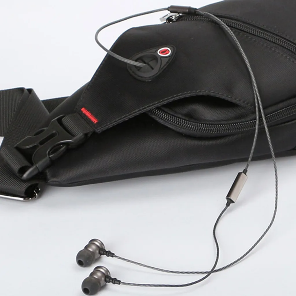 Мужская нагрудная сумка модная деловая многофункциональная через плечо из ткани