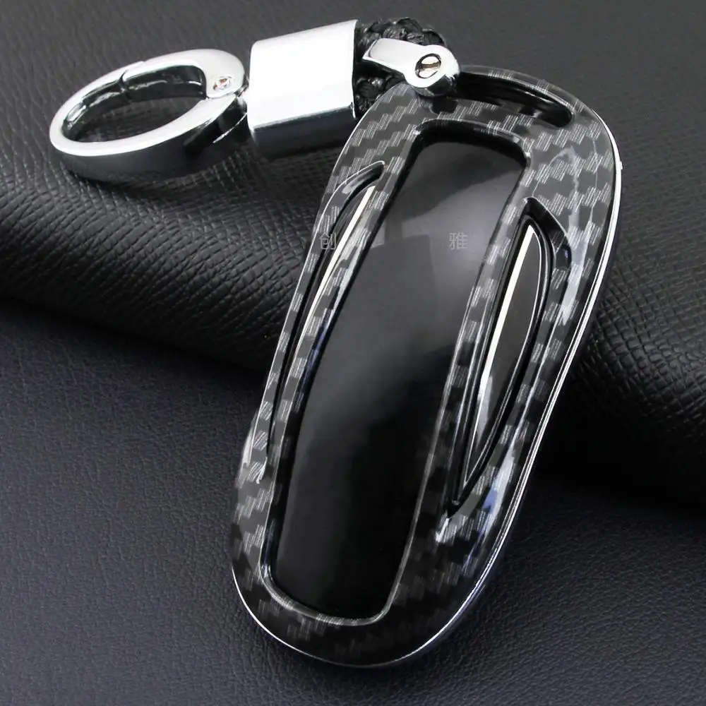 Автомобильный Стайлинг чехол для ключей из АБС пластика и углеродного волокна