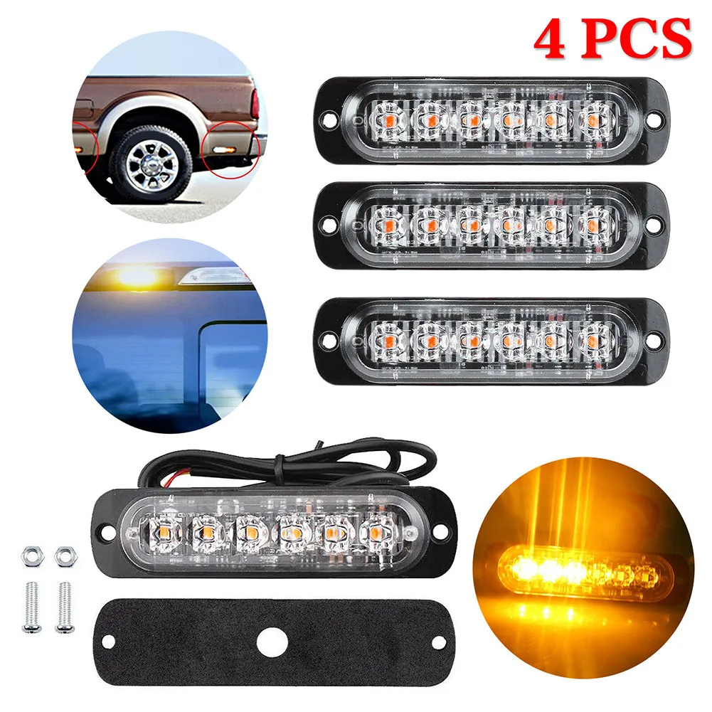 

Breakdown Flash Warning Light DC 12V/24V Flashing Weatherproof 4pcs Set