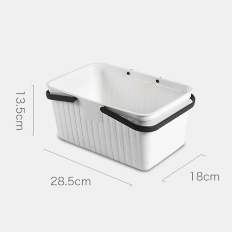 Портативная корзина для ванной комнаты прямоугольная одежда гель душа