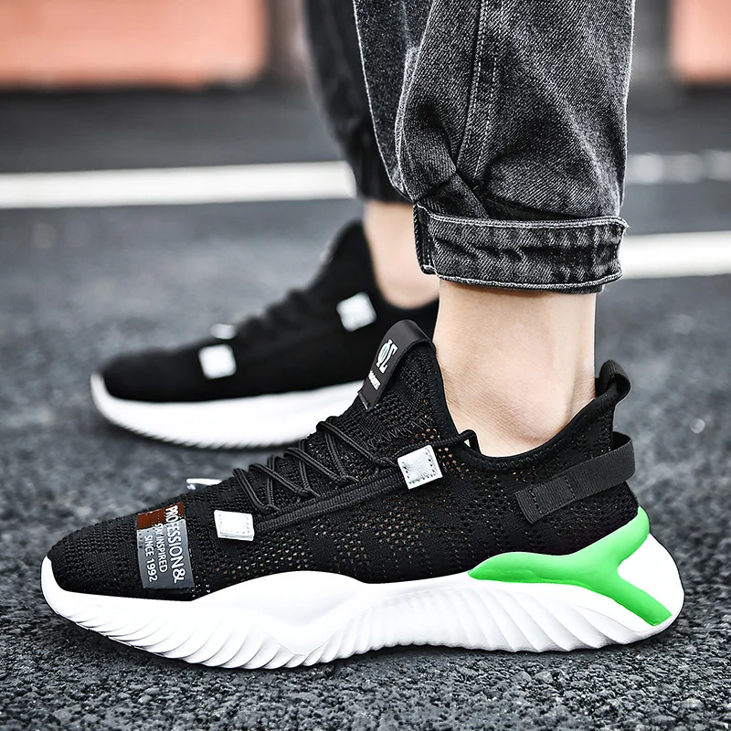 

Men Walking Shoes Mesh Sneakers Breathable Men Casual Shoes Non-slip Male Lace Up 2021 Men Shoes Tenis Masculino Dropshipping