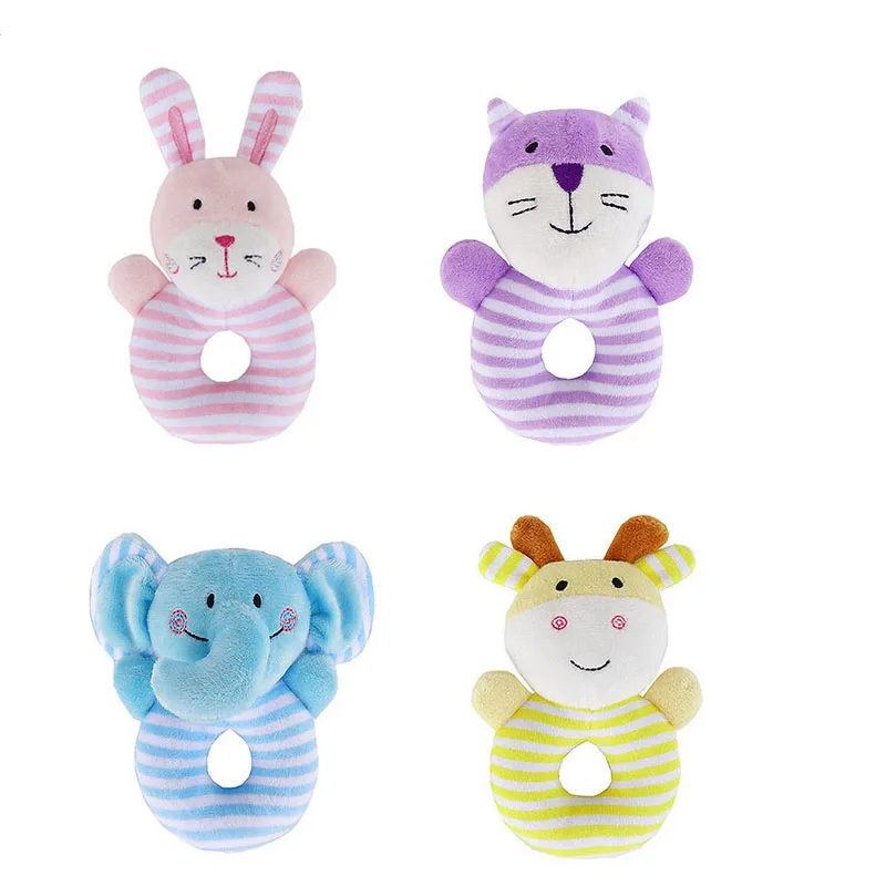 Adorable Newborn Animal Baby Rattle Stroller Plush Toy Rabbit Lion Fox Hand Bell Doll Soft Toys Gift | Игрушки и хобби