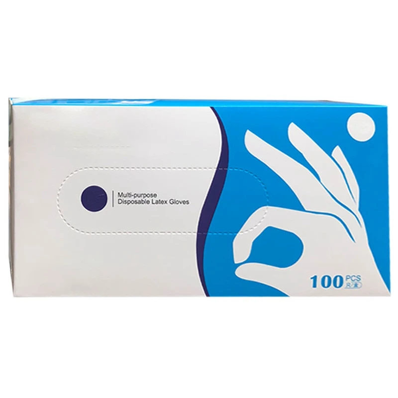 1 коробка одноразовые латексные перчатки белые Нескользящие кислотные и