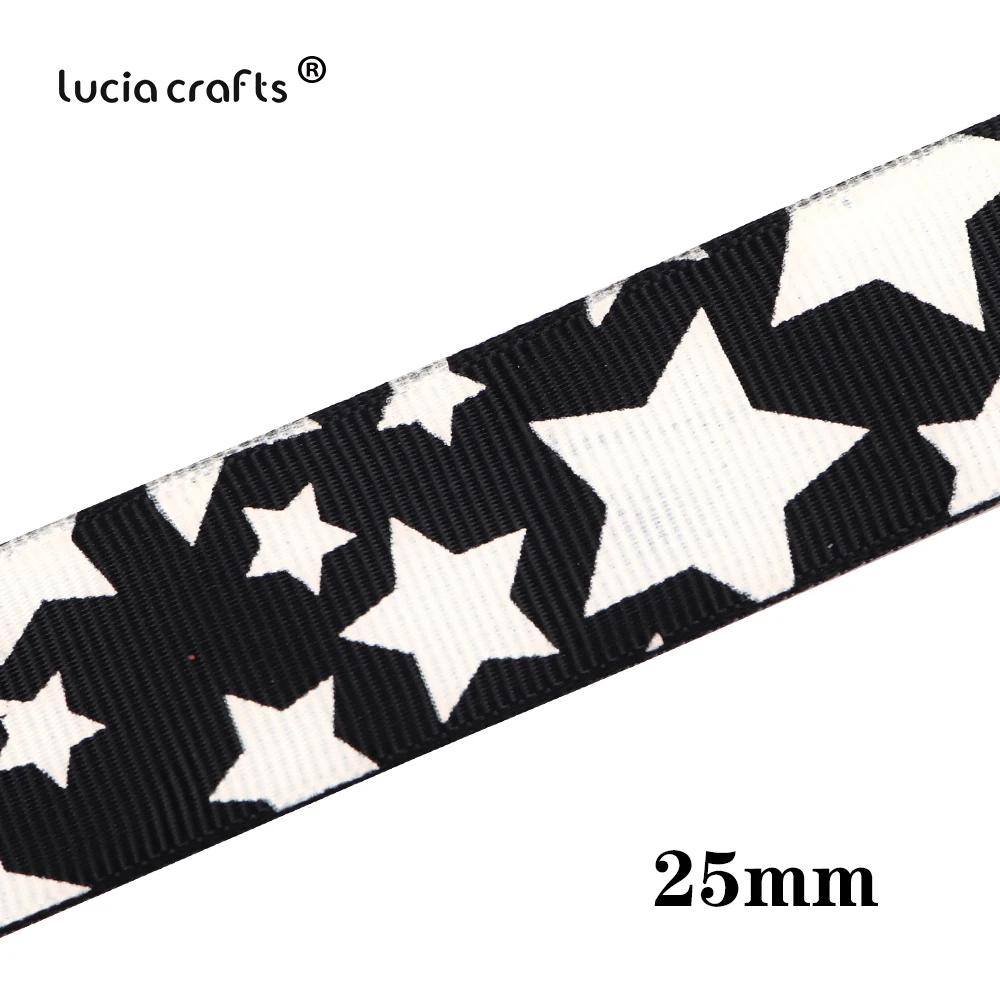 5 лет/лот случайный смешанный размер черный напечатанный Grosgrain Ribbon15 40mm полиэстер