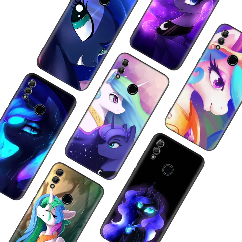 Волшебная с рисунком из мультфильма «Мой Маленький Пони» черная крышка чехол для телефона для huawei Y9 Y5 Y6 Y7 Honor 10 9 Lite 9X8X8 S 8A фотоаппаратов моментальной печати 7S 7A 10i 20i V20 Coque Капа