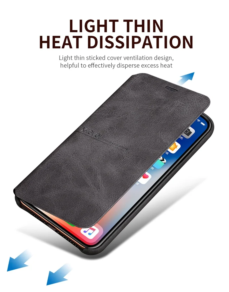 X-Level Роскошный кожаный чехол s для iPhone 11 Pro XS Max XR X 8 8 6 6S 7 Plus полный защитный деловой чехол