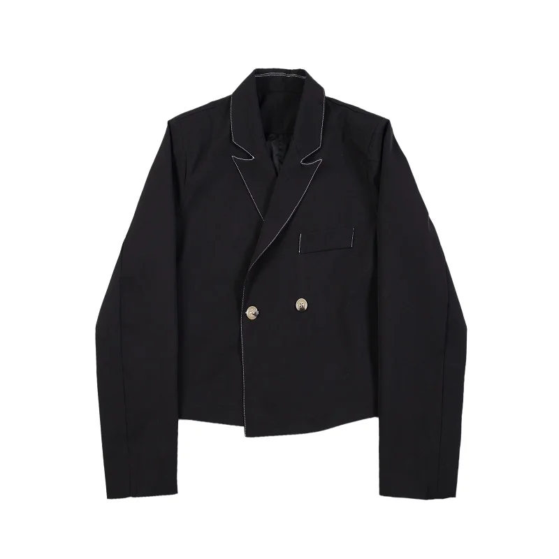 

M-XL!Suit jacket men's hairdresser loose and thin black small suit youth Korean version of the wild dark net red suit .