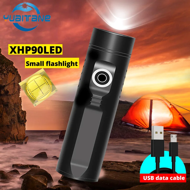 Портативный мини фонарик с зарядкой от USB 3200 мАч|Налобные LED-фонари| |