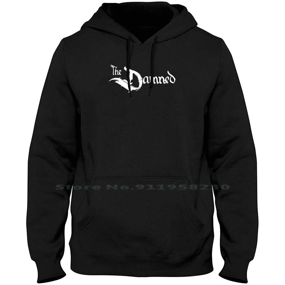 

The Damned Band Logo Screen Printed Retro Hoodie Sweater Cotton Printed Screen Print Music Humor Logo Band Log Ban Fun Pr Ny