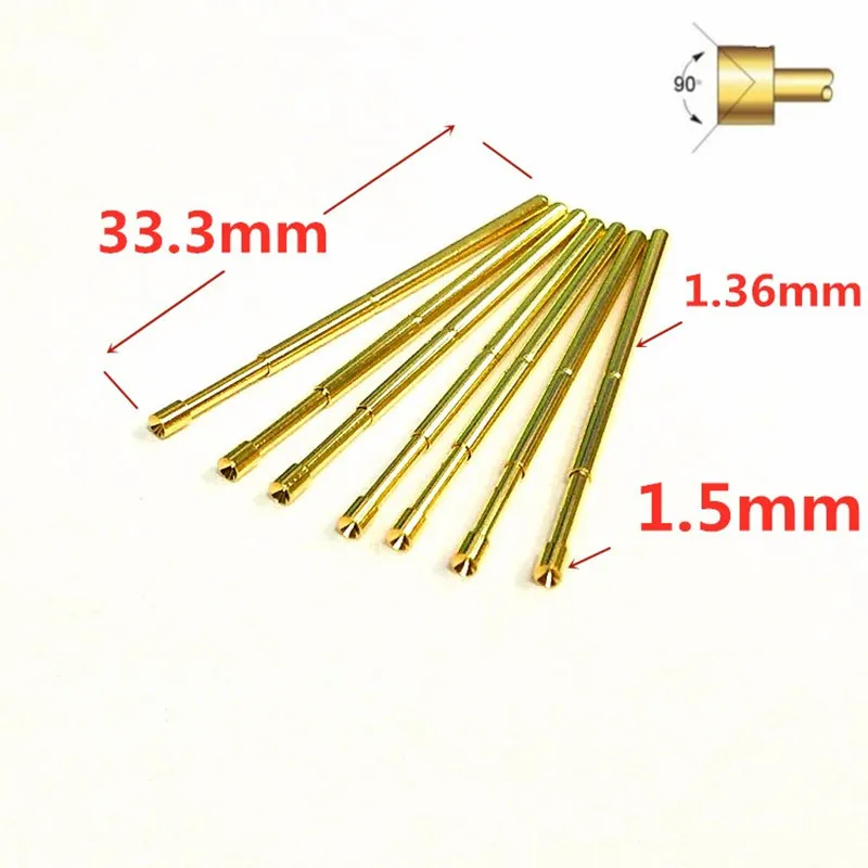 

100PCS PA100-A2 Spring Test Probe Needle Tube Outer Diameter 1.36mm Needle Total Length 33.35mm Used To Test Circuit Board