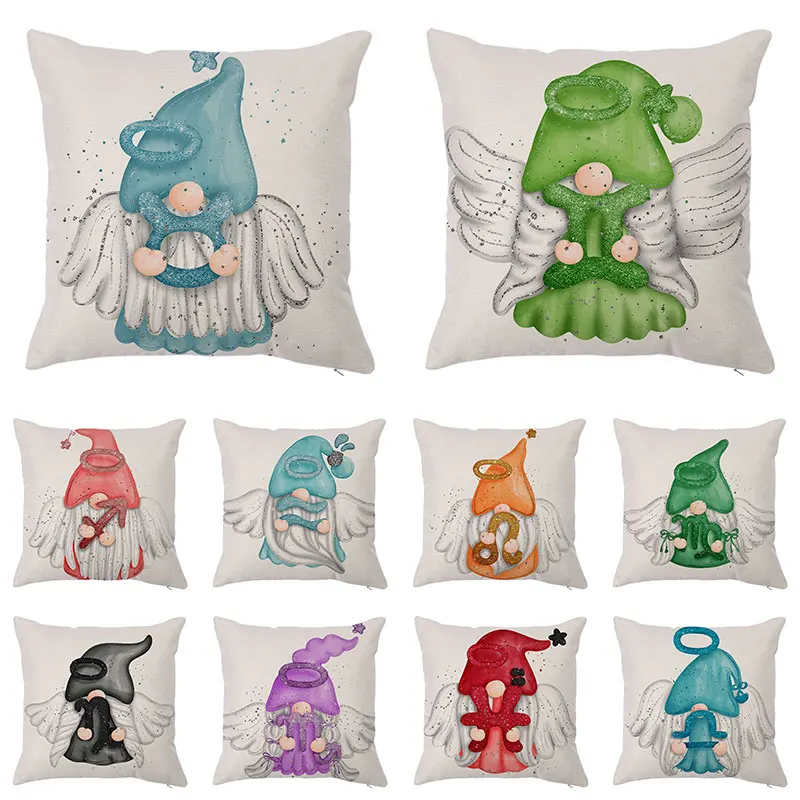 

Constellation Series Cotton Linen Cushion Cover Cartoon Dwarf Printed Pillowcases Decorative Sofa Bed Room Hogar Cojin 45*45cm