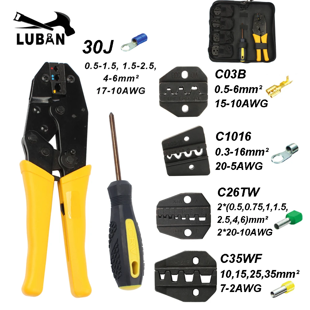 

Новый 4 в 1 Набор инструментов для обжима проводов, набор инструментов для многоинструментных инженерных трещоток, обжимные плоскогубцы, об...