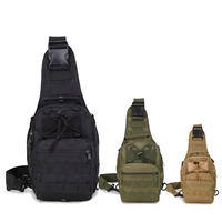 tactical sport molle pack pistol gun case shoulder strap bag outdoor crossbody bag hiking camping backpack camouflage chest bag