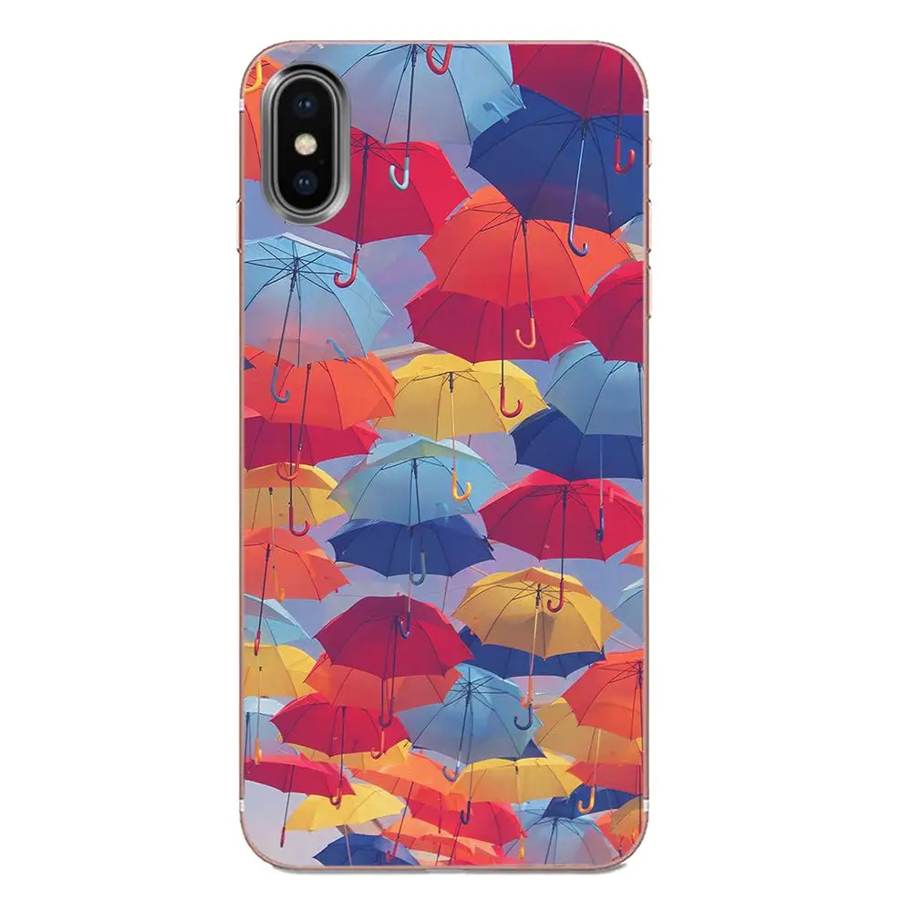 Цветные зонты прозрачный мягкий чехол для HTC Desire 530 626 628 630 816 820 830 One A9 M7 M8 M9 M10 E9 U11 U12