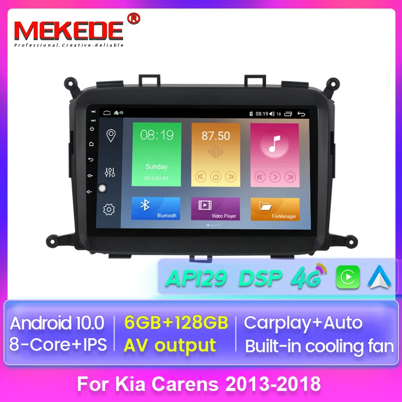 

Автомобильная Мультимедийная система, экран 9 дюймов IPS 1280*720, Android 10, 6 + 128G, Kia Carens 2013-2018, GPS-навигатор, плеер Carplay, Wi-Fi, 4G, Lte